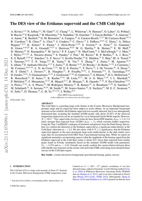 (PDF) The DES view of the Eridanus supervoid and the CMB cold spot