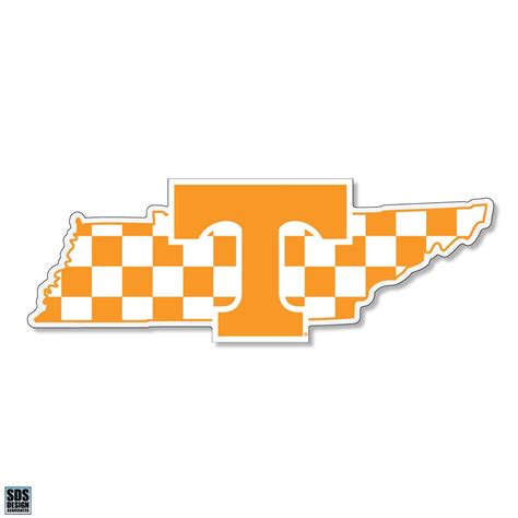 Vols | Tennessee 2" Checkerboard State Durable Sticker | Alumni Hall