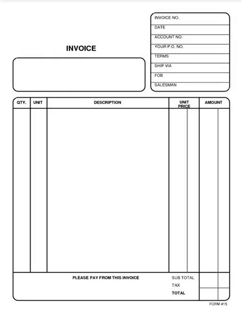 Free Blank Invoice Template ≡ Fill Out Printable PDF Forms Online