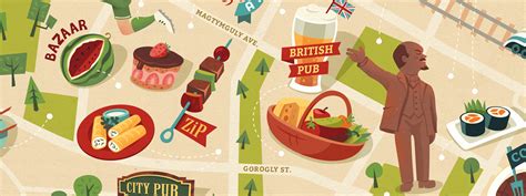 Illustrated map of Ashgabat :: Behance