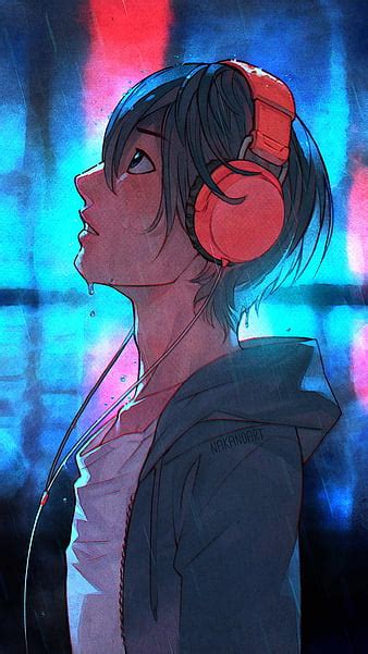 Anime Boy Headphones Hoodie