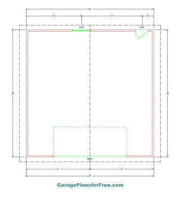 Www.GaragePlansforFree.com - 28 x 28 Garage Building Plan Designs/28x28 ...