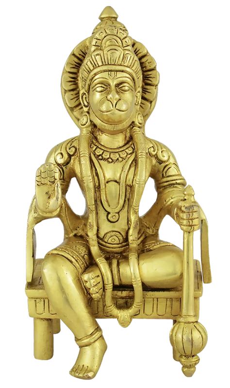 Golden Brass Hanuman Ji Statue, Home at Rs 1050 in Vrindavan | ID ...