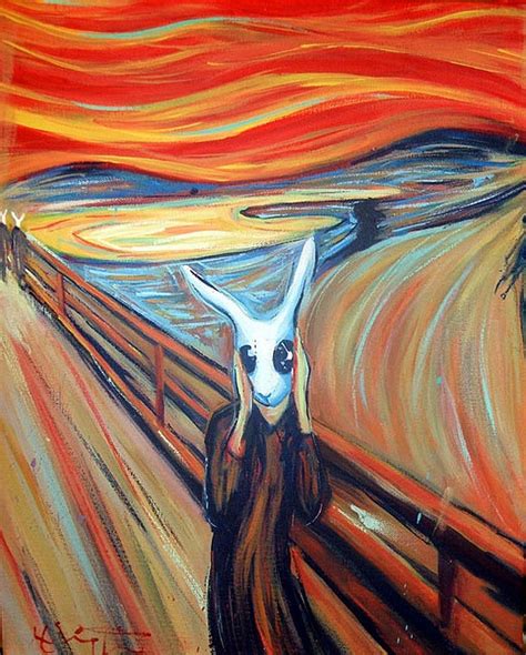 The Rabbit | Scream art, Rabbit painting, Popular paintings