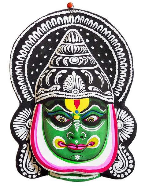 Papier Mache Chhau Dance Bhima Mask for Decoration