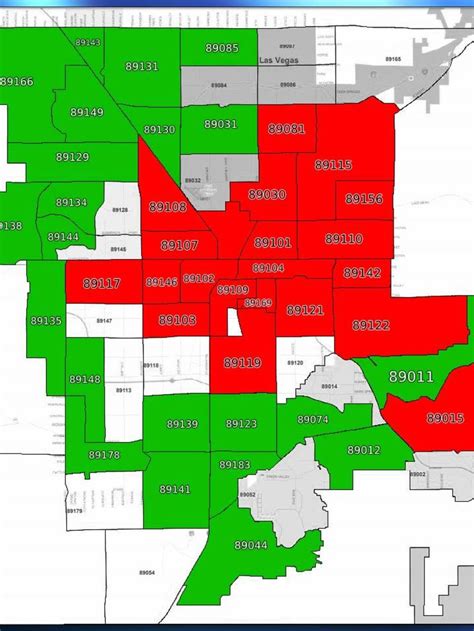 Las Vegas Area Zip Code Map - Map Of Western Hemisphere