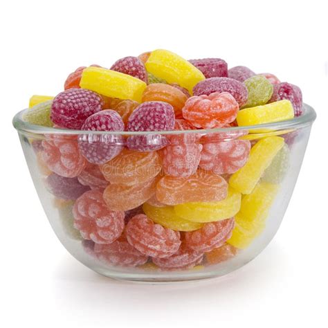 Colorful candy in bowl stock image. Image of yellow, sweetmeat - 18642519