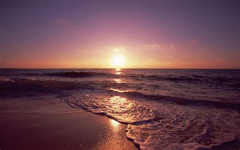 beach, Nature, Landscape, Waves, Sea, Sunset, Water Wallpapers HD ...