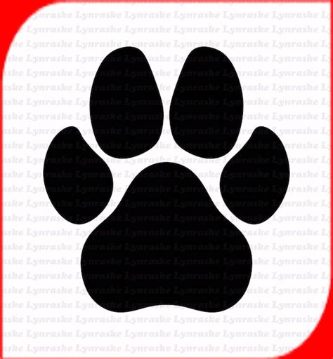 Dog Paw Print Silhouette SVG Svg Dxf Cricut Silhouette Cut - Etsy