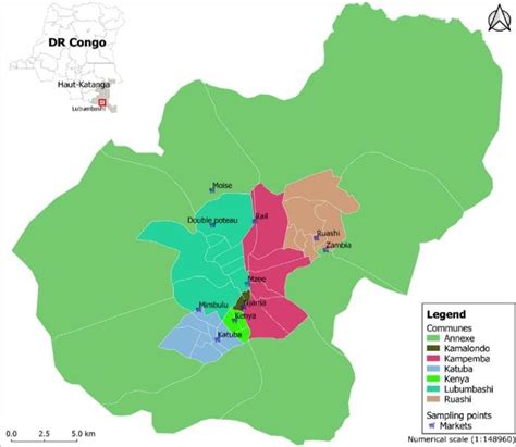 Study area: Lubumbashi city and geolocation of sample procurement... | Download Scientific Diagram