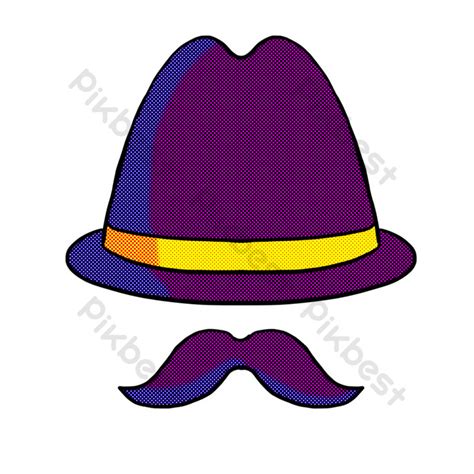 Black Funny Hat Sticker PNG Images | PSD Free Download - Pikbest