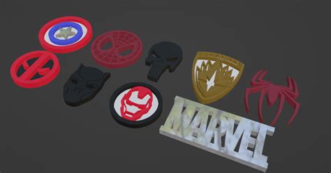 Marvel logo collection by Vitalik Isakov | Download free STL model ...