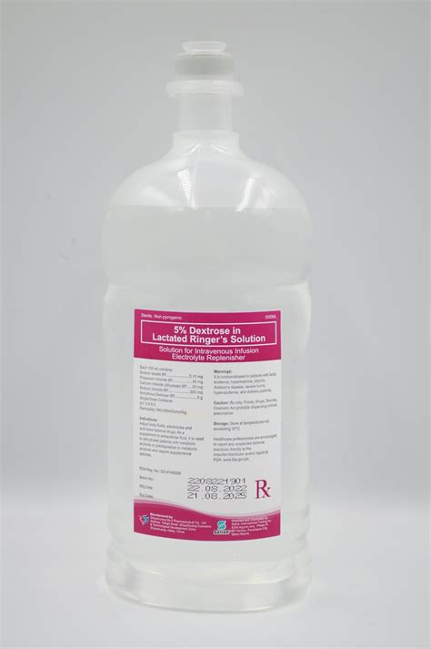 5% Dextrose in Lactated Ringer’s Solution | Sahar Pharma