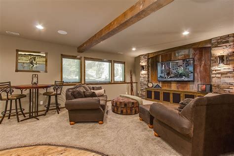 15 Outstanding Rustic Basement Design