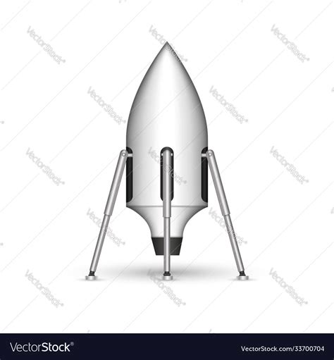 Reusable space rocket on legs futuristic concept Vector Image