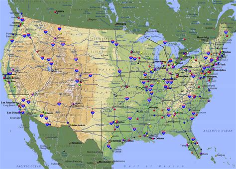 Map Of The United States With Highways And Major Cities - Hiking In Map