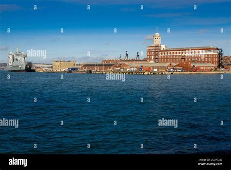 Portsmouth Naval Base and Semaphore Tower Stock Photo - Alamy