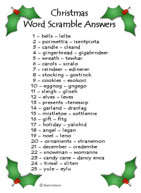 Christmas Puzzles and Games for Kids | Christmas word scramble, Christmas words, Christmas party ...