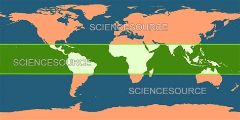 World Map with Tropic Zone | Stock Image - Science Source Images