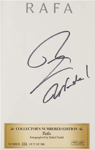 Lot Detail - Rafael Nadal Signed "Rafa" Book