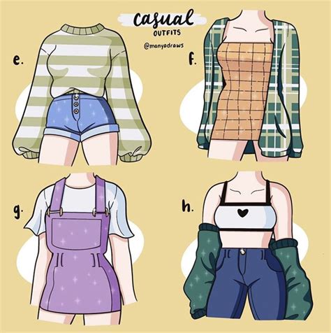 @manyadraws casual outfits | Drawing anime clothes, Fashion drawing ...