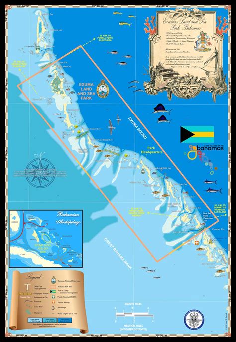 Exumas Land & Sea Park Map - Island Map Store