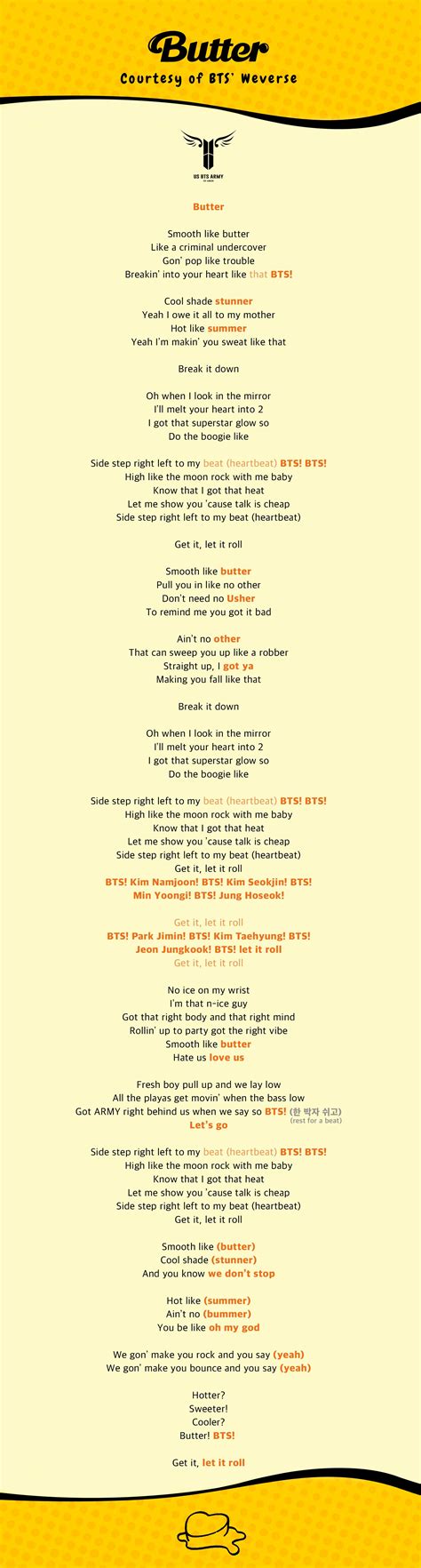 Official 'BUTTER' Fanchant — US BTS ARMY