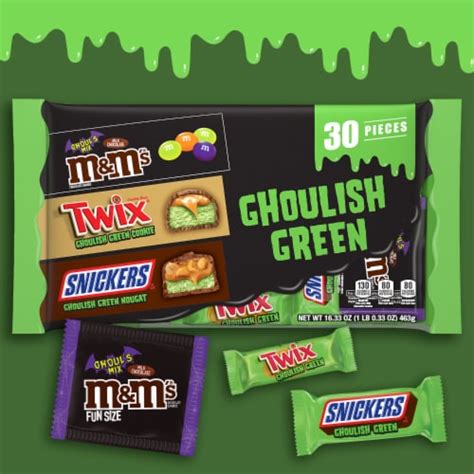 M&M'S & Snickers & Twix Ghoulish Green Chocolate Halloween Candy ...