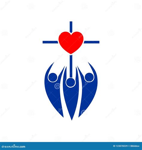 Church Logo. United in Christ. Stock Vector - Illustration of crucifixion, holding: 123078229