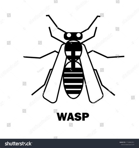 Wasp Simple Black White Icon Logo Stock Vector (Royalty Free ...