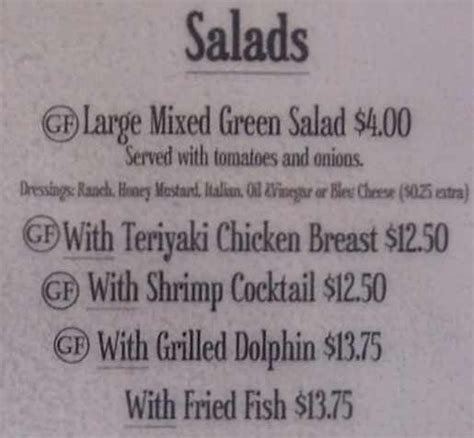 Alabama Jacks Menu, Key Largo, FL