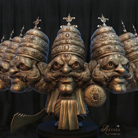 Ravana Digital Sculpture by Surajit Se by SurajitSen on DeviantArt