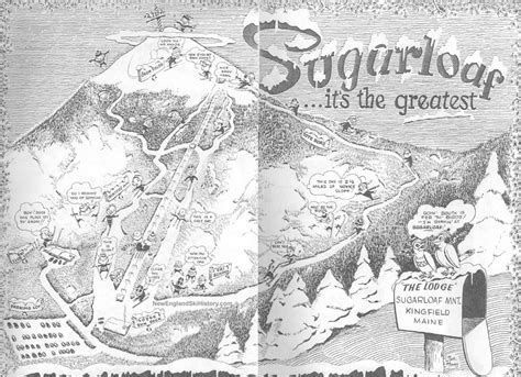 1955-56 Sugarloaf Trail Map - New England Ski Map Database - NewEnglandSkiHistory.com