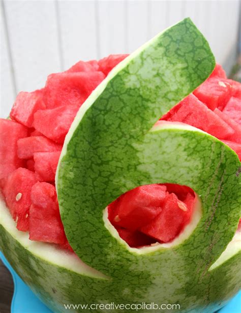 Capital B: Simple Watermelon Bowl Carving