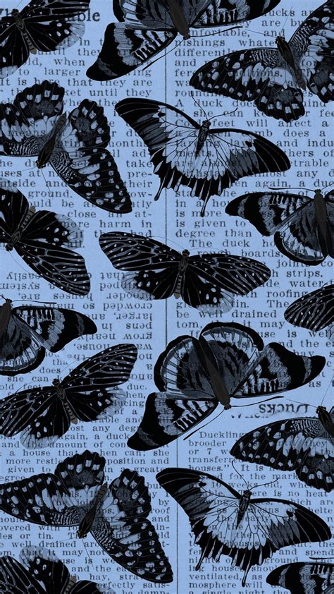 Blue butterfly patterned phone wallpaper, | Premium Photo Illustration - rawpixel