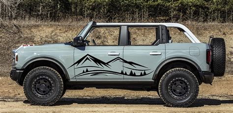 2021-up Ford Bronco Large Bodyside Mountain Graphics Kit – Vinyl Stripes, Decals & Graphics ...