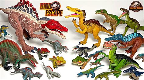 Spinosaurus vs Spinosaurs! Jurassic World Baryonyx, Suchomimus, Irritator Dinosaurs Collection ...