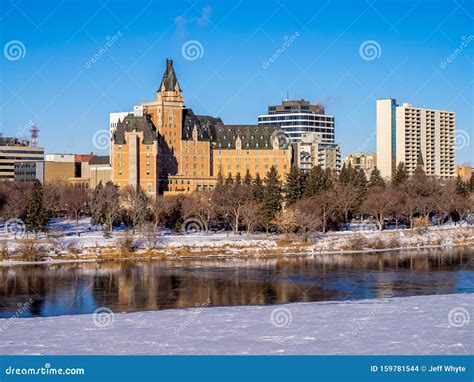 Saskatoon Skyline on a Cold Winter Day Stock Photo - Image of snow, open: 159781544