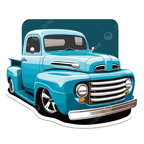 Vintage Ford Pick Up Truck Sticker Vector Clipart, Truck Clipart, Sticker Clipart, Vintage ...