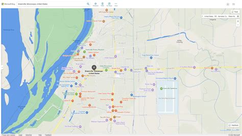 Greenville, Mississippi Map