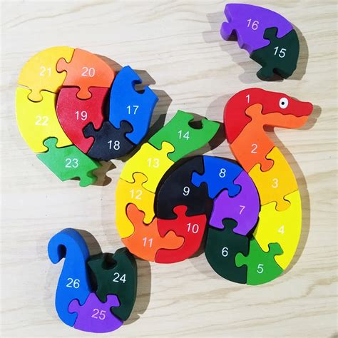 Aliexpress.com : Buy 3D Puzzles Toys 26 Letters Colorful Wooden 3D ...