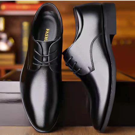 Men's Leather Shoes Formal Business British Style Casual Leather Shoes ...