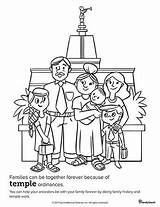 Coloring Temple Family Lds Pages Clipart Happy Temples Primary Kids  sketch template
