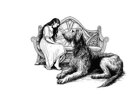 Luthien and Huan by MatejCadil on DeviantArt