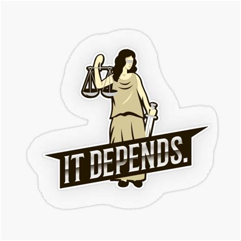 "It Depends (Logo)" Sticker by AmicusCurios | Redbubble