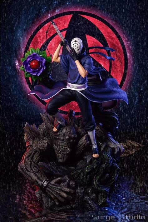 Tobi / Uchiha Obito Statue, Naruto Figures With White Mask With LED ...