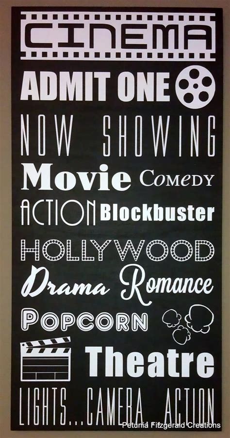 Items similar to 12x24 Movie/Cinema Themed Typography Word Art Painting on Etsy