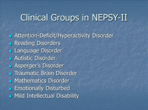 PPT - NEPSY-II Overview PowerPoint Presentation, free download - ID:2749475