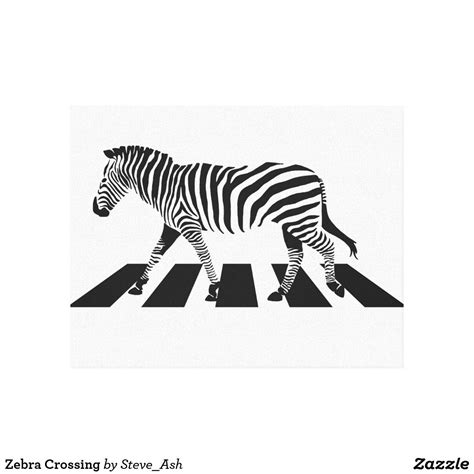 Zebra Crossing Canvas Print | Zazzle | Zebra drawing, Zebra art, Zebra