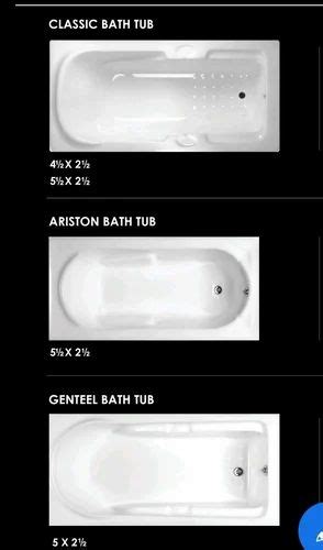 Acrylic white Bath Tub-SIZES/6'X3' lifestyles, 6'x30'', 40kg at Rs ...